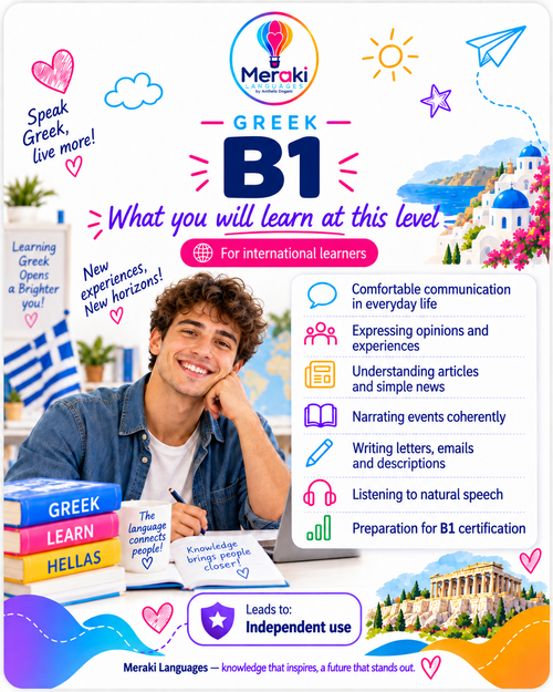 B1 Greek Courses for kids / Online or in-person